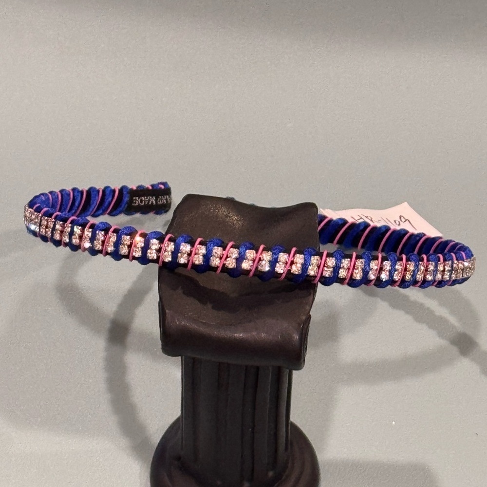 Cara New York Elegant Blue and Pink Rhinestone Headband
